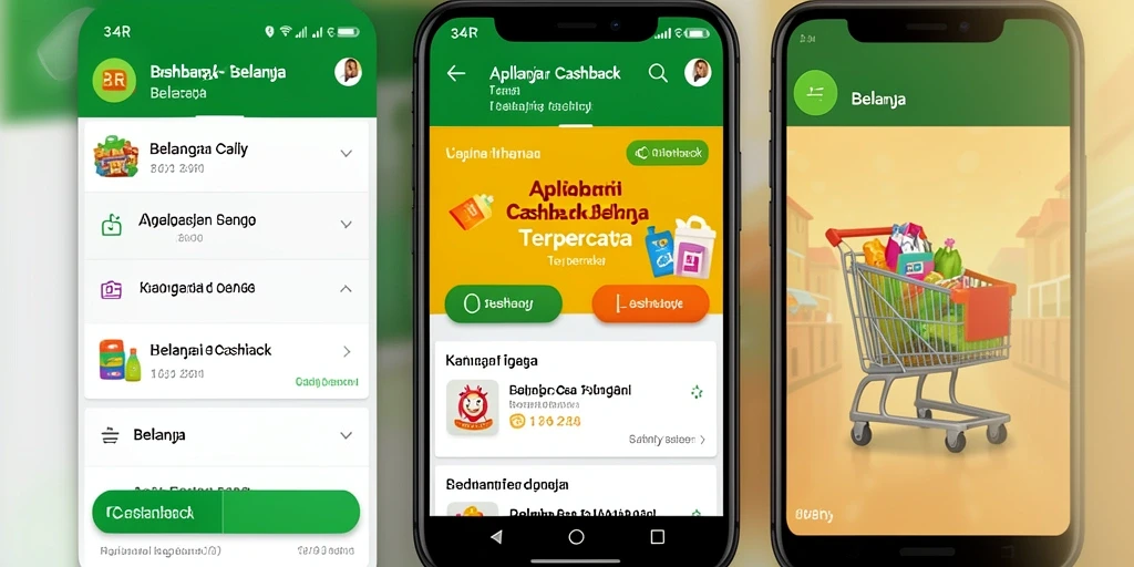 Tampilan antarmuka aplikasi 34R dengan fungsi Cashback yang mudah dinavigasi.