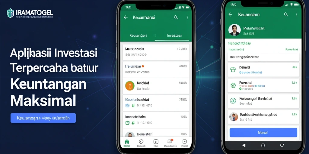 Screenshot utama IRAMATOGEL menampilkan antarmuka investasi yang informatif.