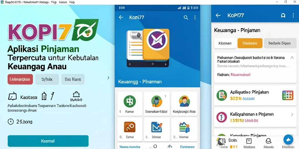 Antarmuka KOPI77 yang sederhana dan mudah digunakan.