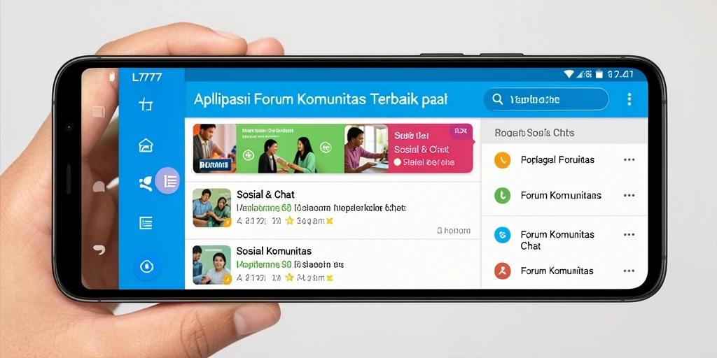 Screenshot L777 menampilkan fitur Forum Komunitas yang intuitif.