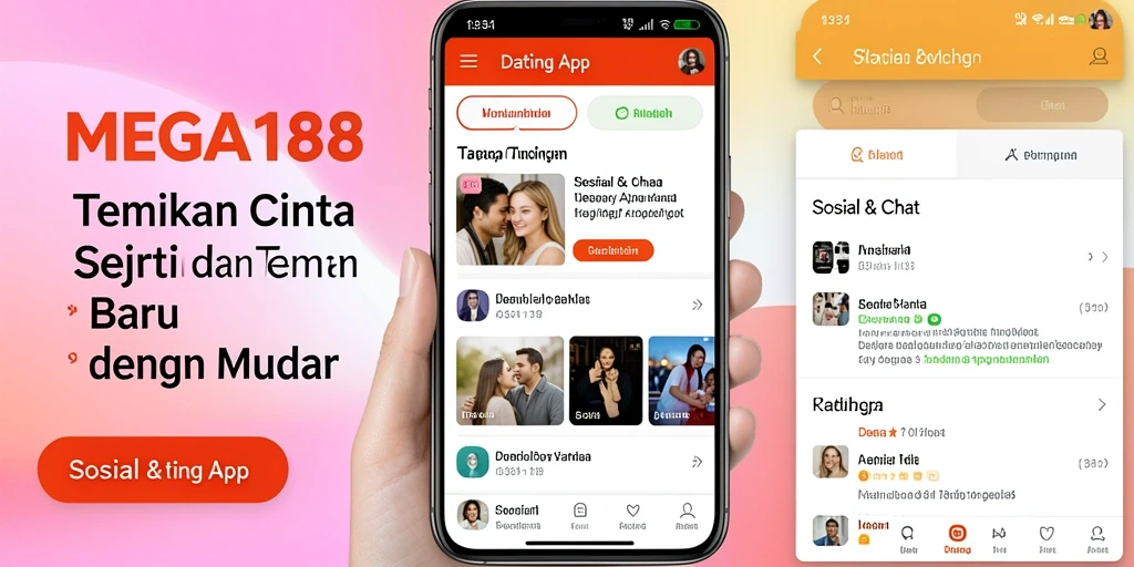 Tampilan antarmuka MEGA188 yang modern dan menarik.