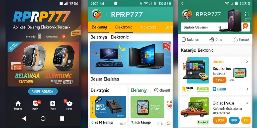 Tampilan antarmuka RPRP777 yang bersih dan menarik untuk berbelanja elektronik.